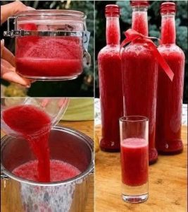 Homemade strawberry syrup