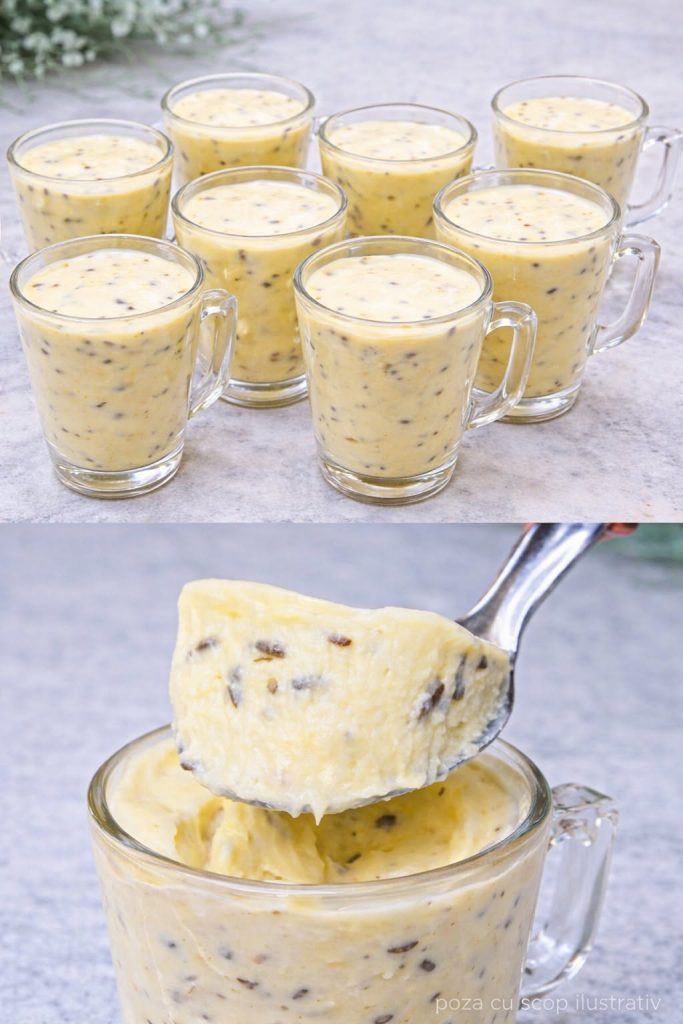 “A dessert I make at least once a week: I put everything in a blender. I’ll give you the recipe in exchange for a simple “Hi.” Full recipe in the