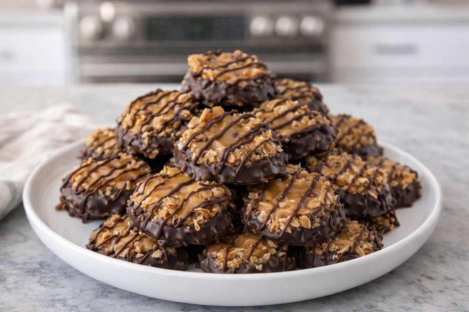 Easy No-Bake Samoa Cookies — Easy Homemade Recipe