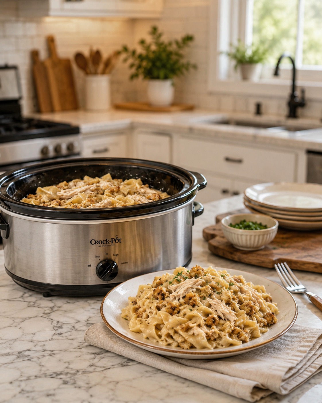 Chicken Stuffing Noodles — Easy Homemade Recipe