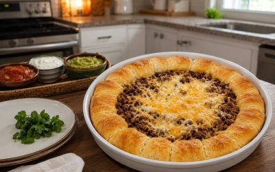 Cheesy Taco Crescent Pie — Easy Homemade Recipe