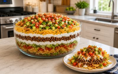 Seven-Layer-Taco-Salad — Easy Homemade Recipe
