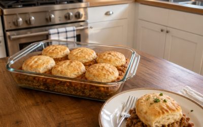 Biscuit Beef Casserole — Easy Homemade Recipe
