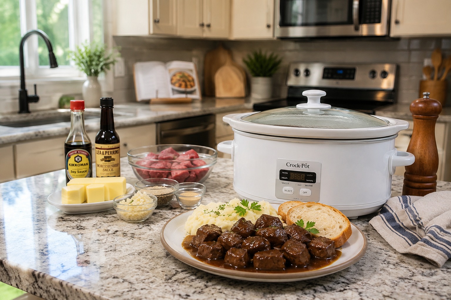 Slow Cooker Garlic Butter Steak Bites — Easy Recipe1