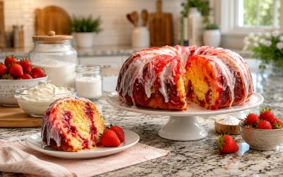 Strawberry Cheesecake Pound Cake — Easy Homemade Recipe