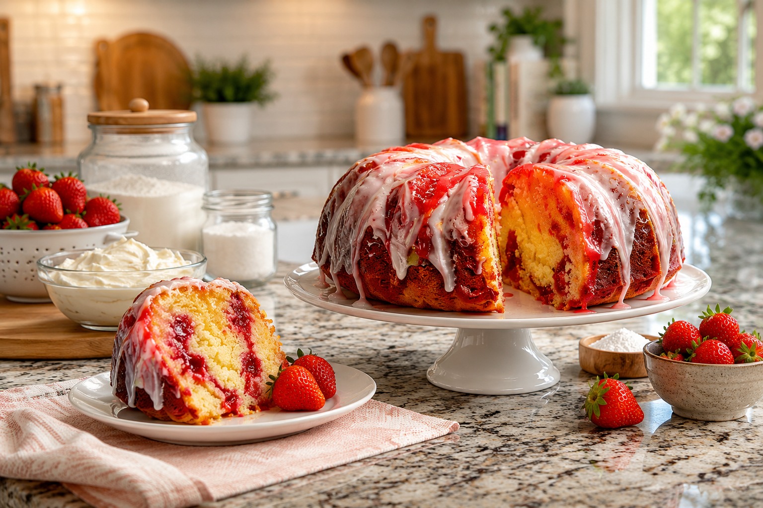 Strawberry Cheesecake Pound Cake — Easy Homemade Recipe