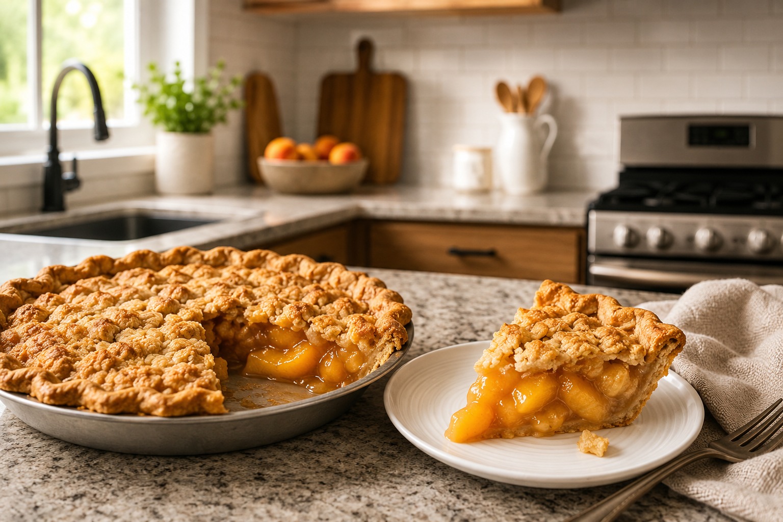 Peach Cobbler pie — Easy Homemade Recipe