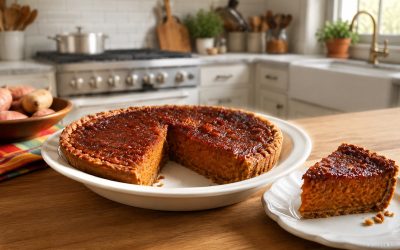 Glazed Jamaican Jerk Sweet Potato Pie — Easy Homemade Recipe