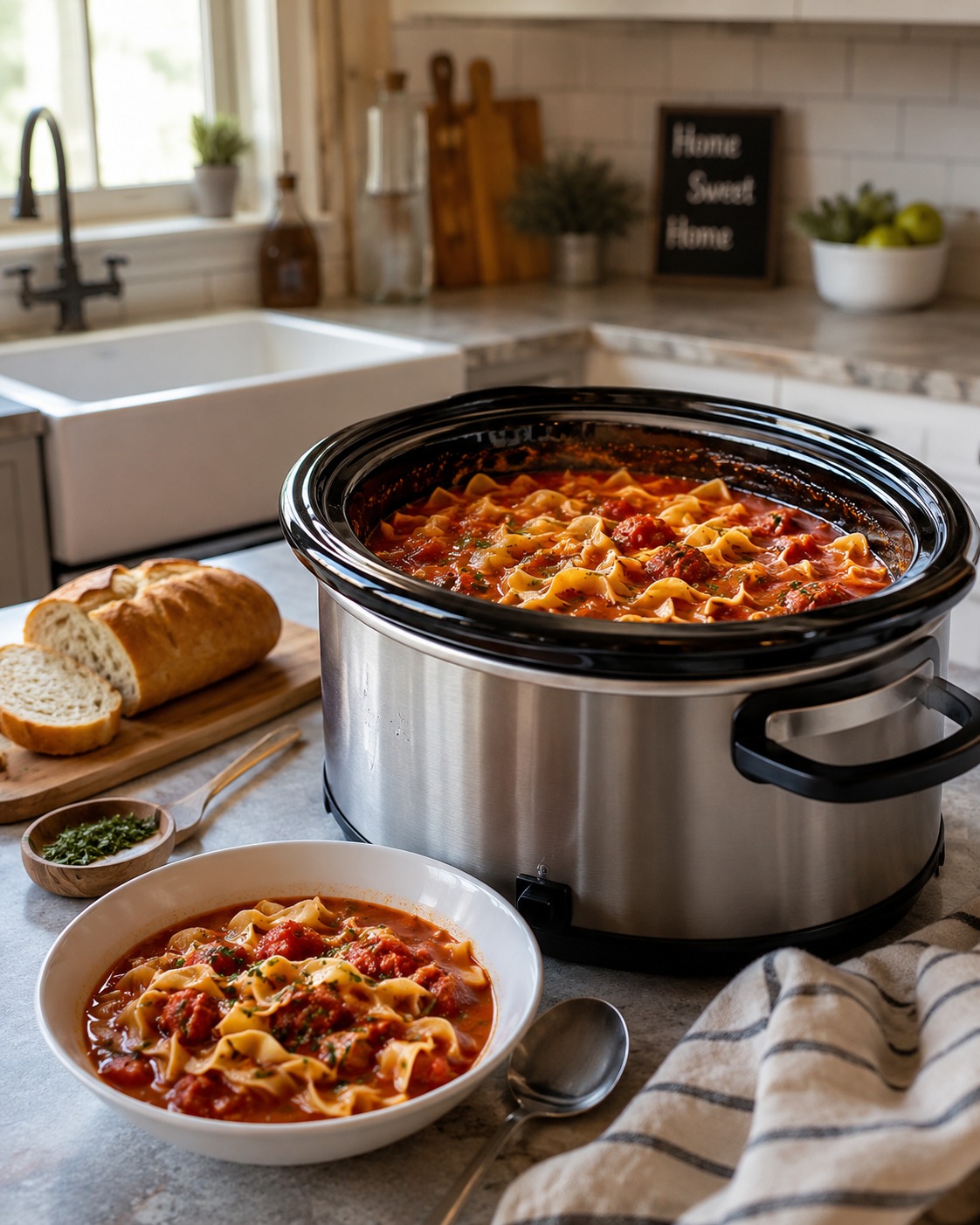 Slow Cooker Amish Tomato Noodle Soup — Easy Homemade Recipe