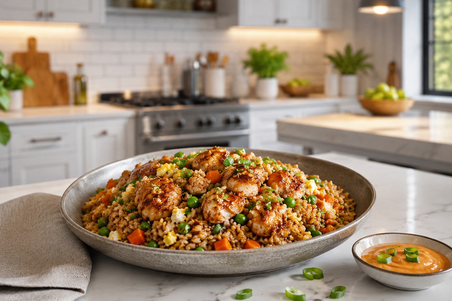 Bang Bang Chicken Fried Rice — Easy Homemade Recipe