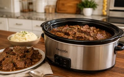 Slow Cooker Beef Cubed Steaks with Gravy in a Crock Pot — Easy Homemade Recipe