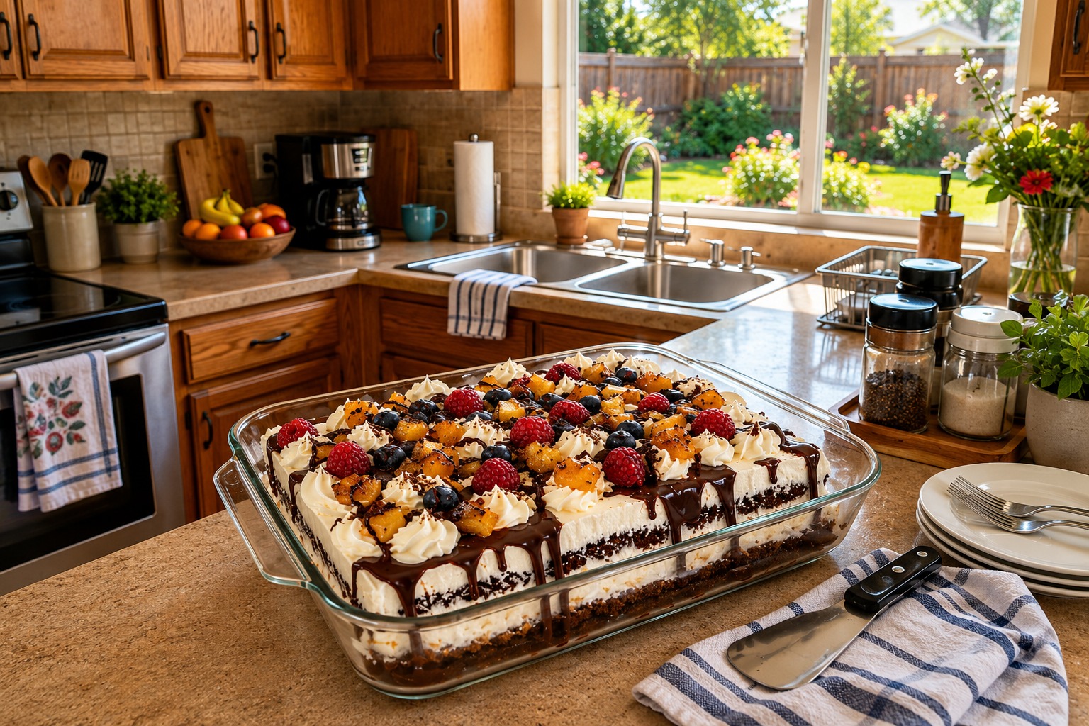Chocolate Berry Layer Dessert Easy Homemade