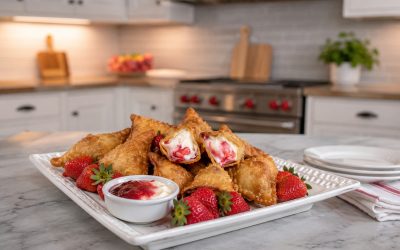 Strawberry Cheesecake-Stuffed Wonton Bites — Easy Homemade Recipe