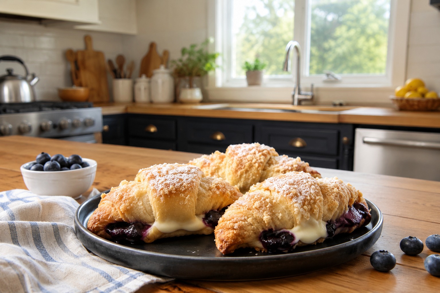 Blueberry Cheesecake Crescent Rolls — Easy Homemade Recipe