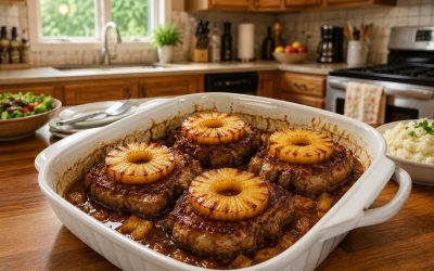Oven Baked Pork Chops with Canned Pineapple — Easy Homemade Recipe