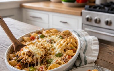 Oven Baked 5-Ingredient Stuffed Pepper Pasta — Easy Homemade Recipe