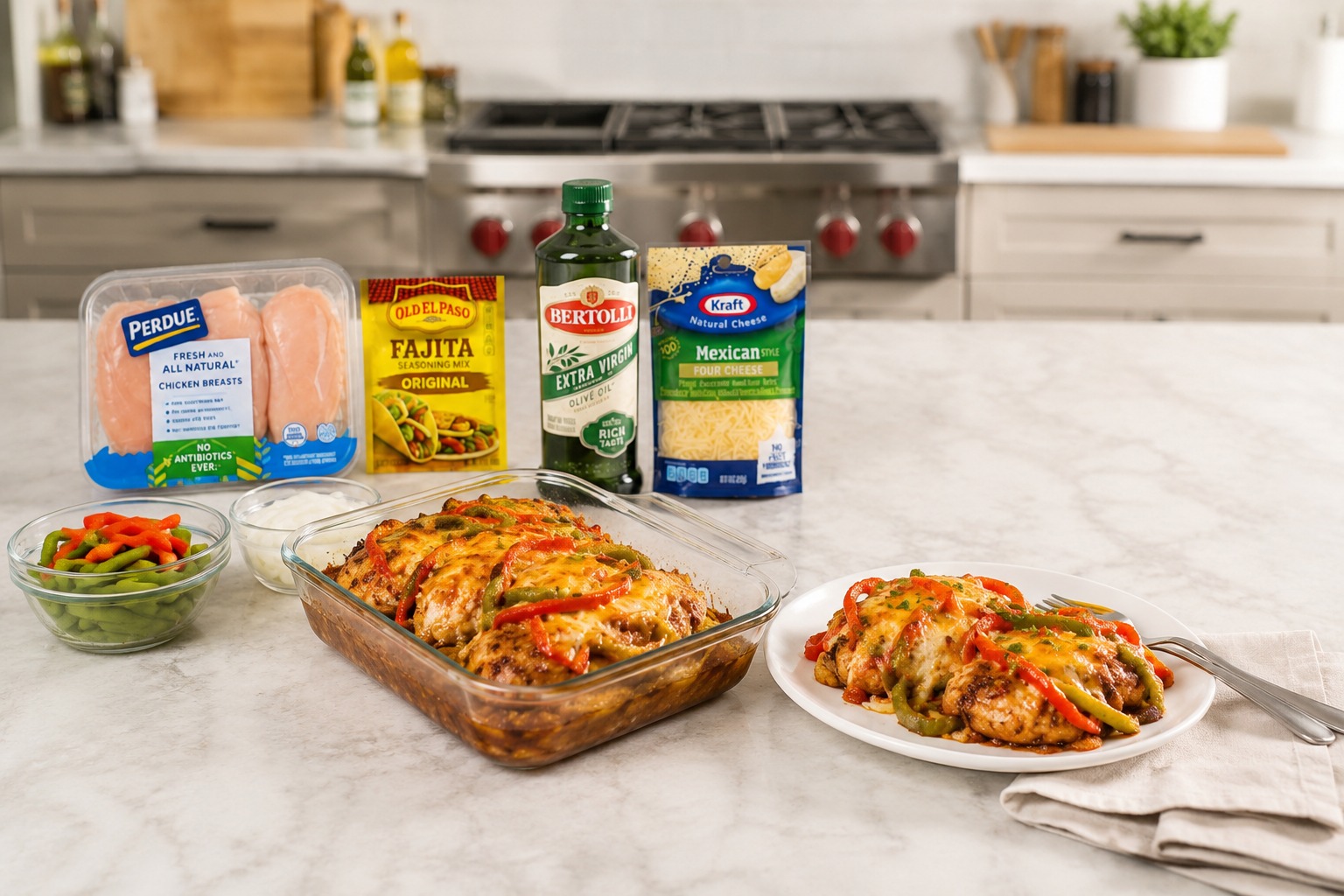 Baked Fajita Chicken — Easy Homemade Recipe