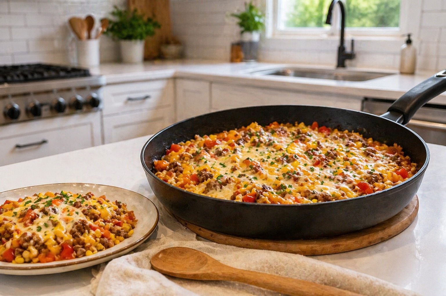 STUFFED PEPPER CASSEROLE — Easy Homemade Recipe