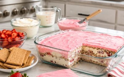 No-Bake Strawberry Eclair Cake — Easy Homemade Recipe