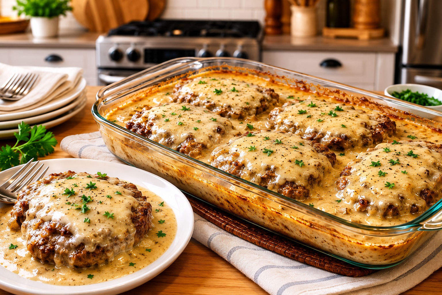 Oven Baked Sour Cream Swiss Steak — Easy Homemade Recipe