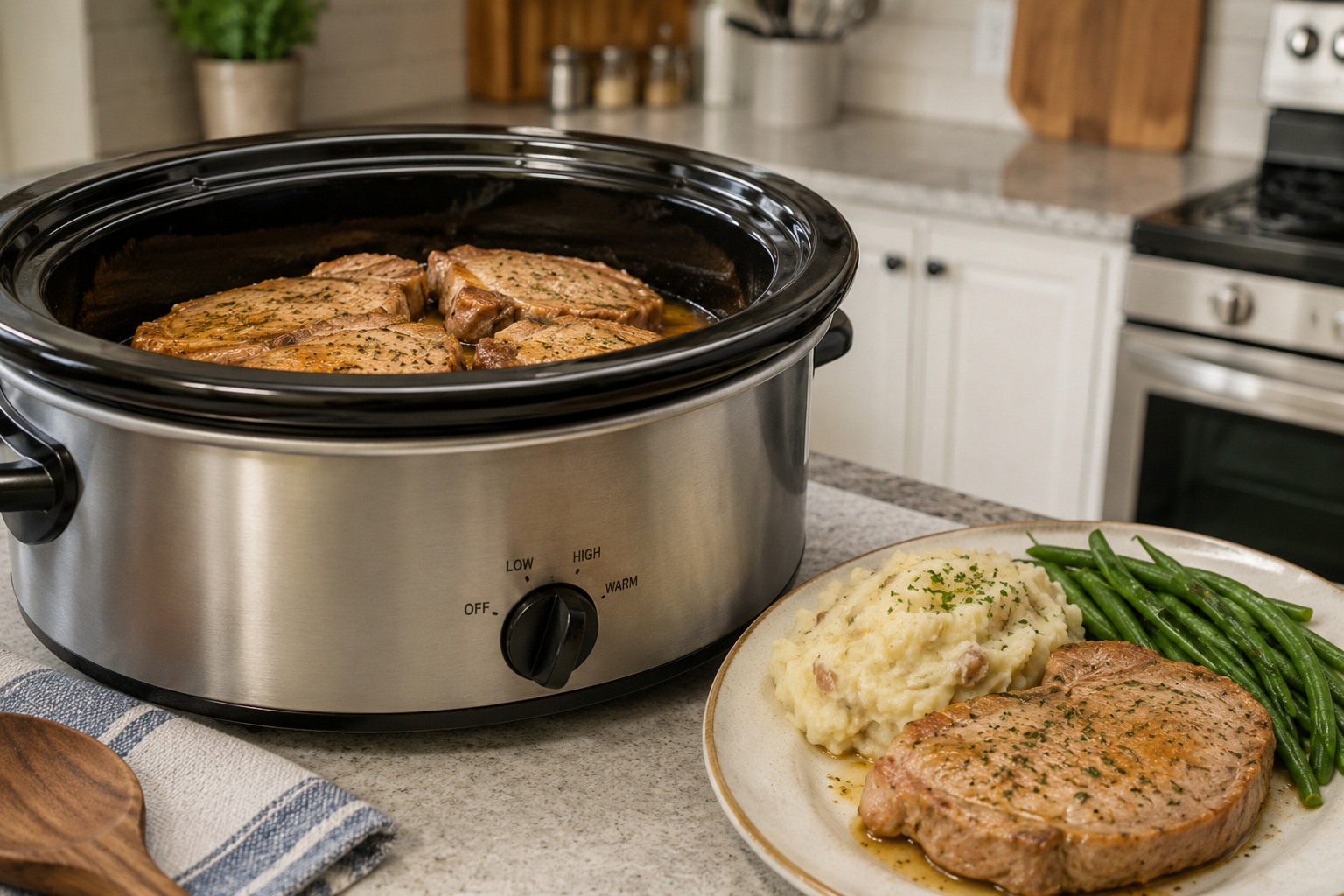 Ingredient Slow Cooker Ranch Pork Chops — Easy Homemade Recipe