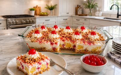 No-Bake Pineapple Cherry Delight Dessert — Easy Homemade Recipe