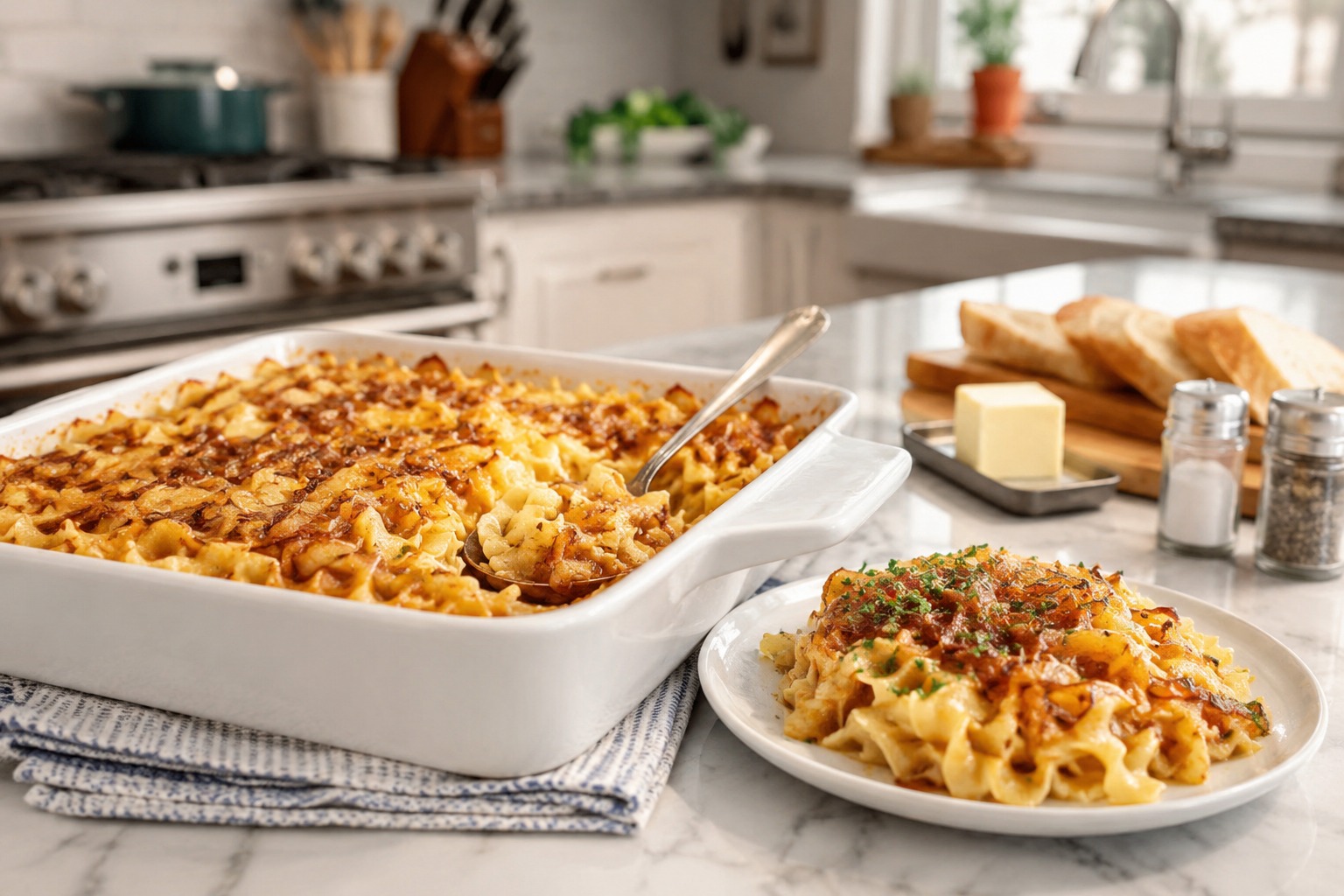 Oven-Baked Amish French Onion Noodles — Easy Homemade Recipe