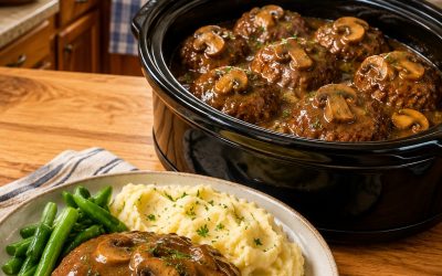 Slow Cooker Salisbury Steak Meatballs — Easy Recipe