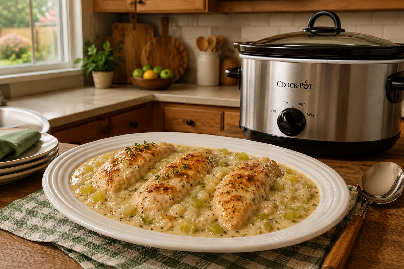 Slow Cooker Cream of Celery Chicken — Easy Homemade Recipe