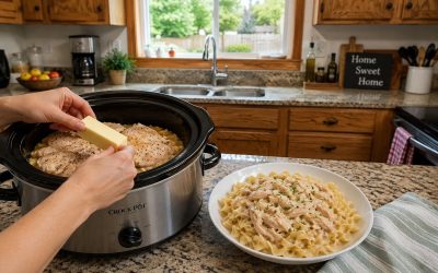 Slow Cooker Amish Chicken & Noodles — Easy Homemade Recipe