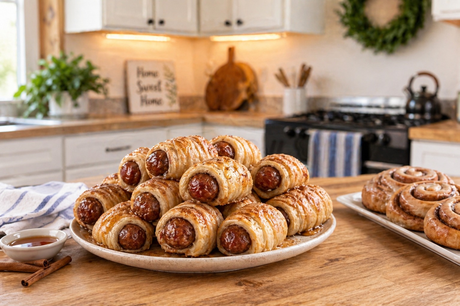 Breakfast Pigs in Cinnamon Rolls — Easy Homemade Recipe