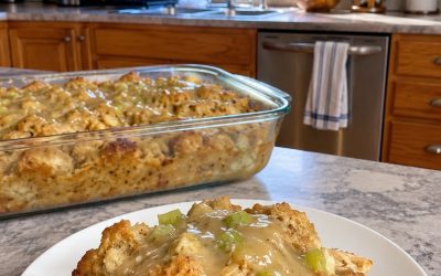 CHICKEN & DRESSING CASSEROLE — Easy Homemade Recipe
