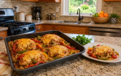 Cheesy Baked Fajita Chicken — Easy Homemade Recipe