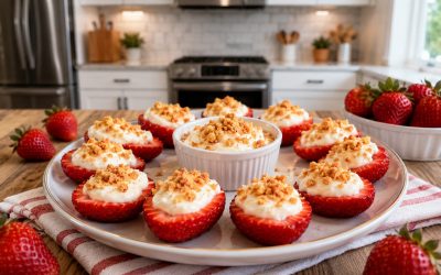 Cheesecake Deviled Strawberries — Easy Homemade Recipe
