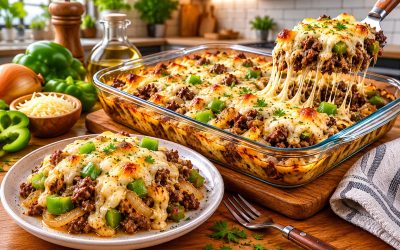 Philly Cheesesteak Casserole — Easy Homemade Recipe