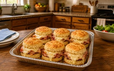 Oven-Baked Ham and Swiss Biscuit Sliders — Easy Homemade Recipe