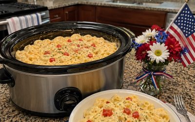 Slow Cooker Fourth of July Cheese Tortellini — Easy Homemade Recipe