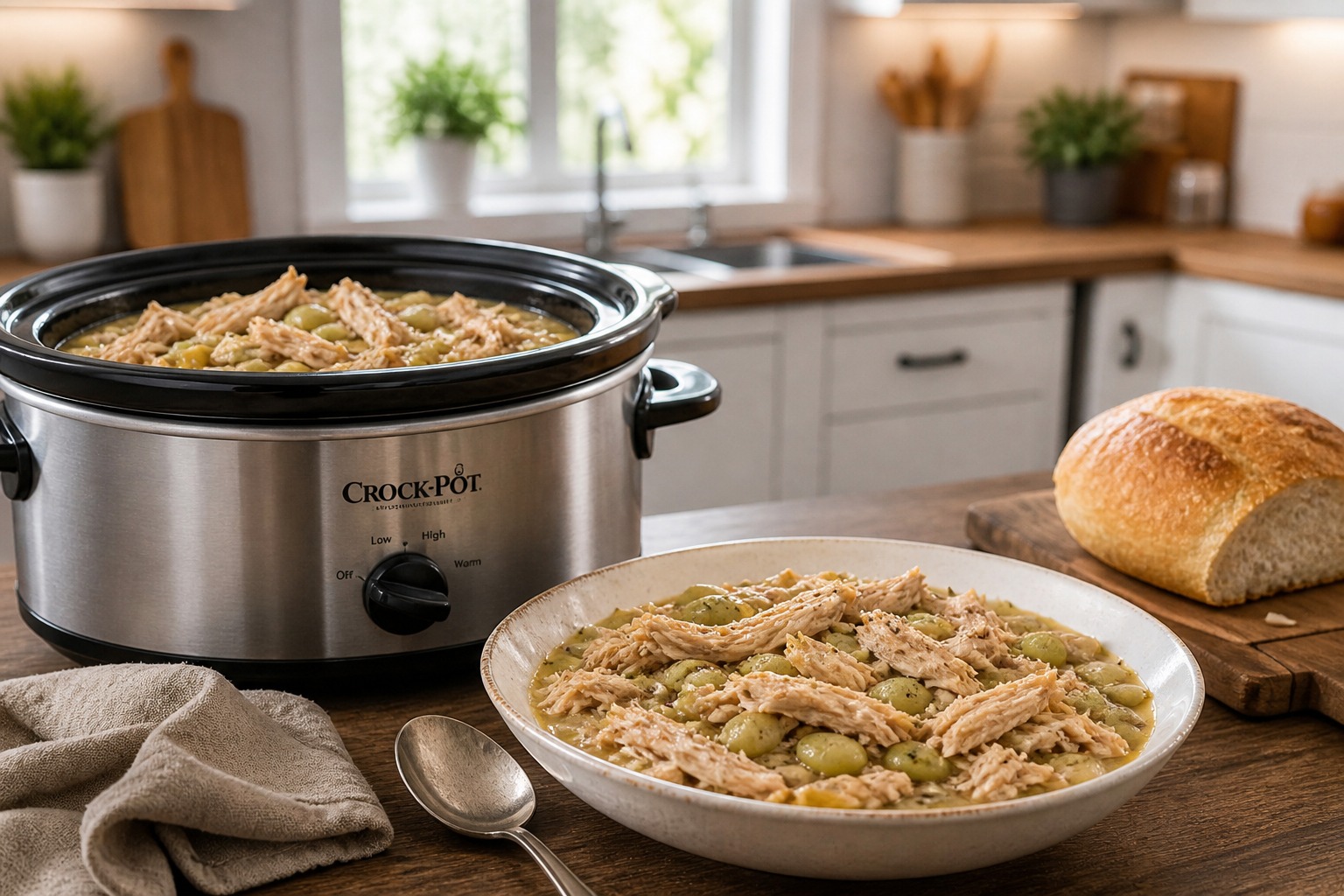 Slow Cooker Depression-Era Chicken and Lima Beans — Easy Homemade Recipe