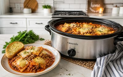 Crockpot Ravioli Lasagna — Easy Homemade Recipe