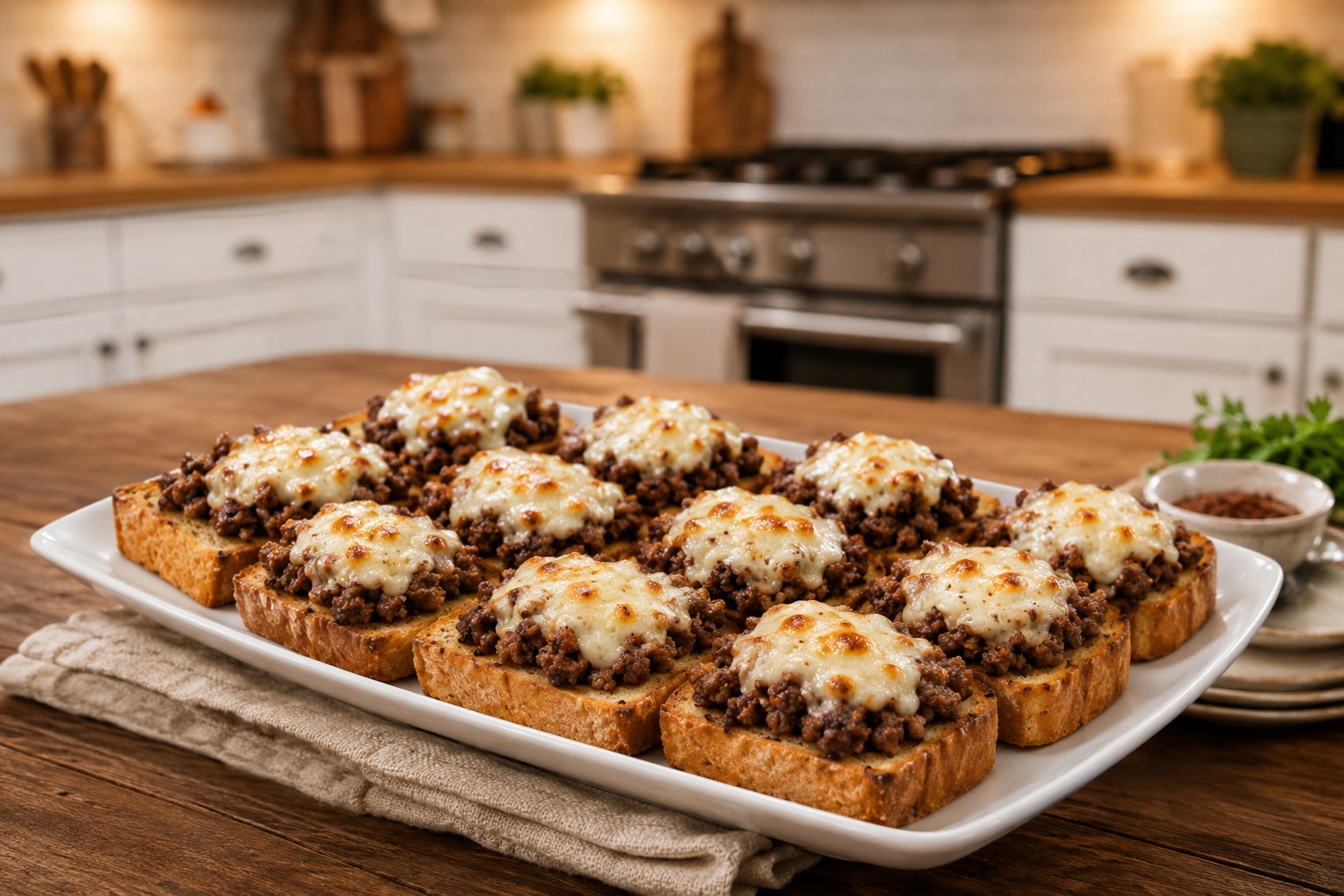 Beef Garlic Bread Bites — Easy Homemade Recipe