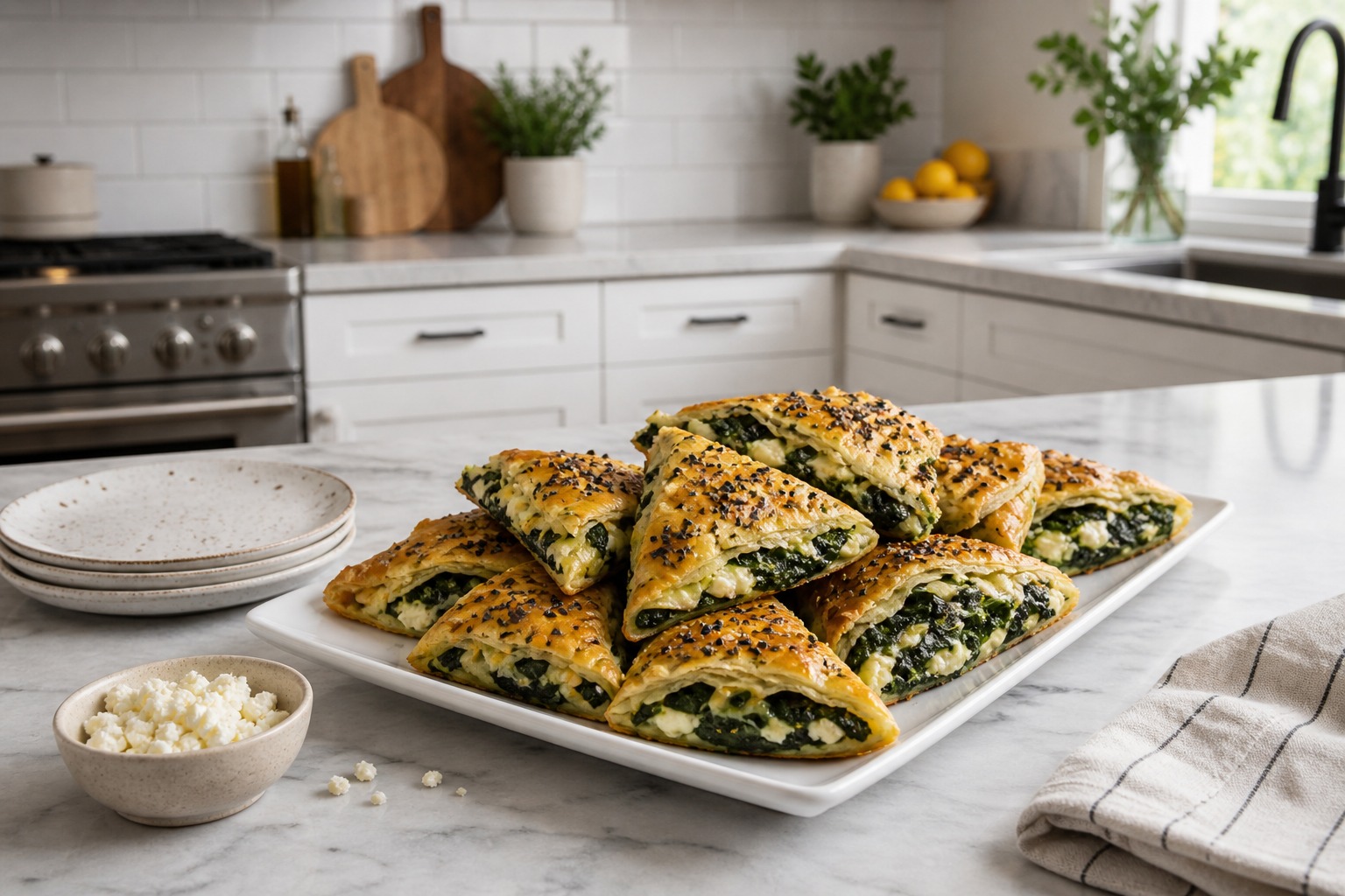 Spanakopita Triangles — Easy Homemade Recipe