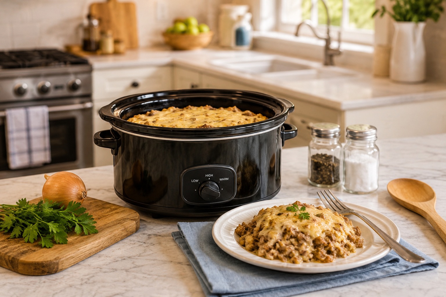 Amish Yumasetti Casserole-Slow Cooker — Easy Homemade Recipe