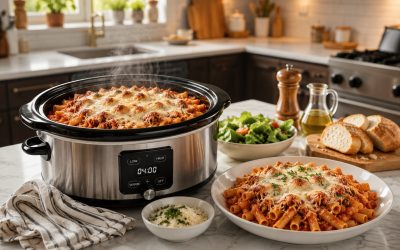 Slow Cooker Baked Ziti — Easy Homemade Recipe