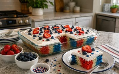 Patriotic Poke Cake — Easy Homemade Recipe