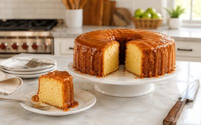 Caramel Cream Cheese Pound Cake — Easy Homemade Recipe